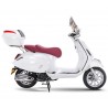 Moto scooter Fighter 125 RR blanco Euro 5 moto ligera scooter retro scooter con baúl y parabrisas