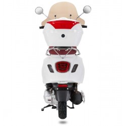 Moto scooter Fighter 125 RR blanco Euro 5 moto ligera scooter retro scooter con baúl y parabrisas
