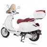 Moto scooter Fighter 125 RR blanco Euro 5 moto ligera scooter retro scooter con baúl y parabrisas
