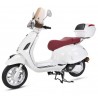 Moto scooter Fighter 125 RR blanco Euro 5 moto ligera scooter retro scooter con baúl y parabrisas