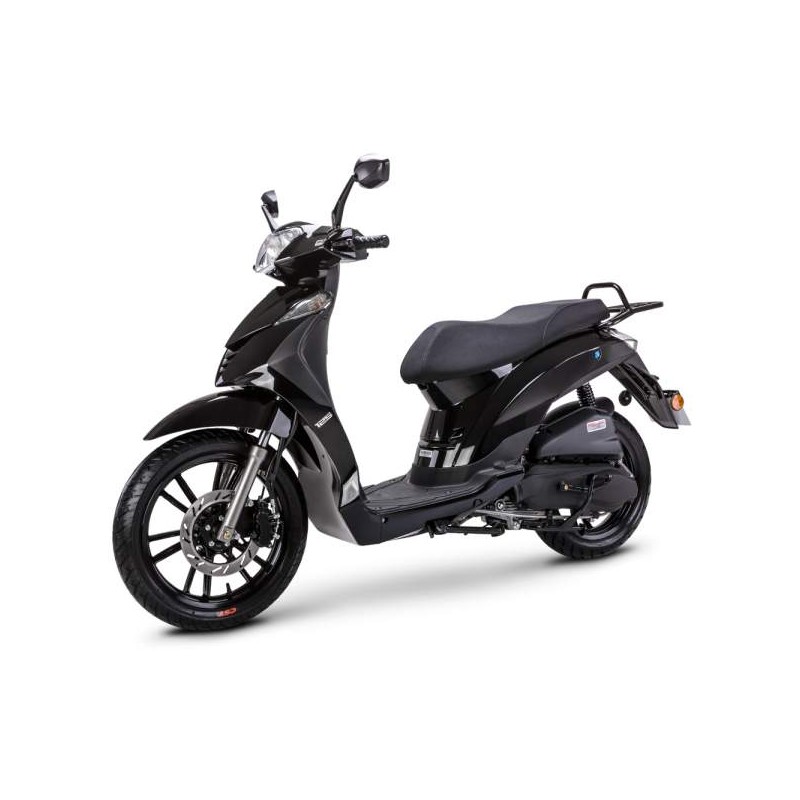 Patinete Fighter 125 TR negro Euro 5 moto ligera scooter rueda grande
