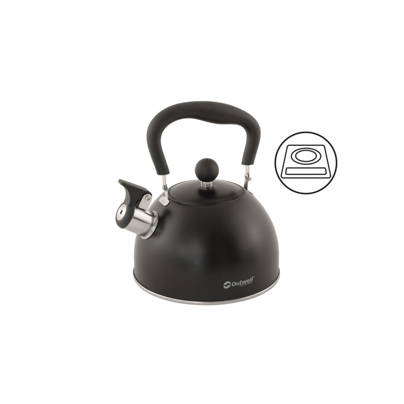 Hervidor Outwell de acero inoxidable 1,8 l negro mate