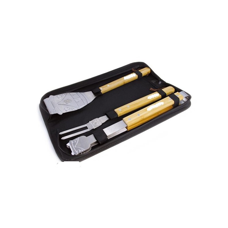 Set de cubiertos para barbacoa VW Bulli T1 con bolsa de transporte
