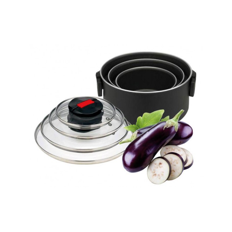 Juego ollas Ballarini aluminio 6 piezas