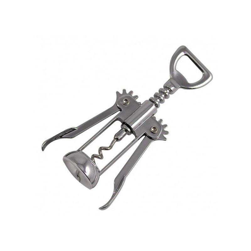 Sacacorchos de palanca cromado