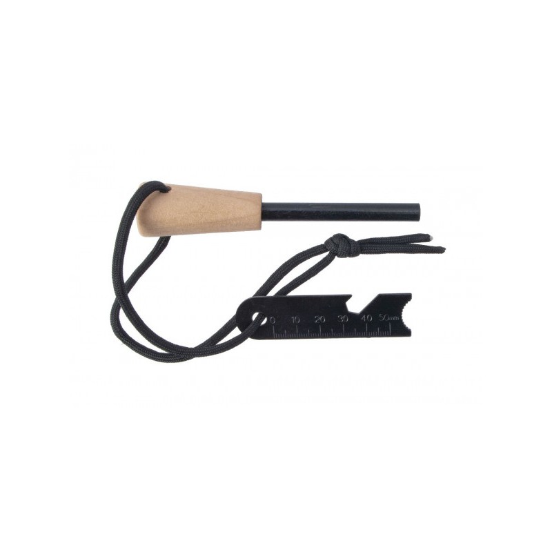 Encendedor de acero con mango de madera Deluxe