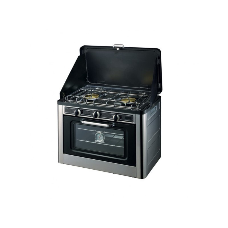 Cocina de gas Camp4 2 fuegos con horno 50 mbar