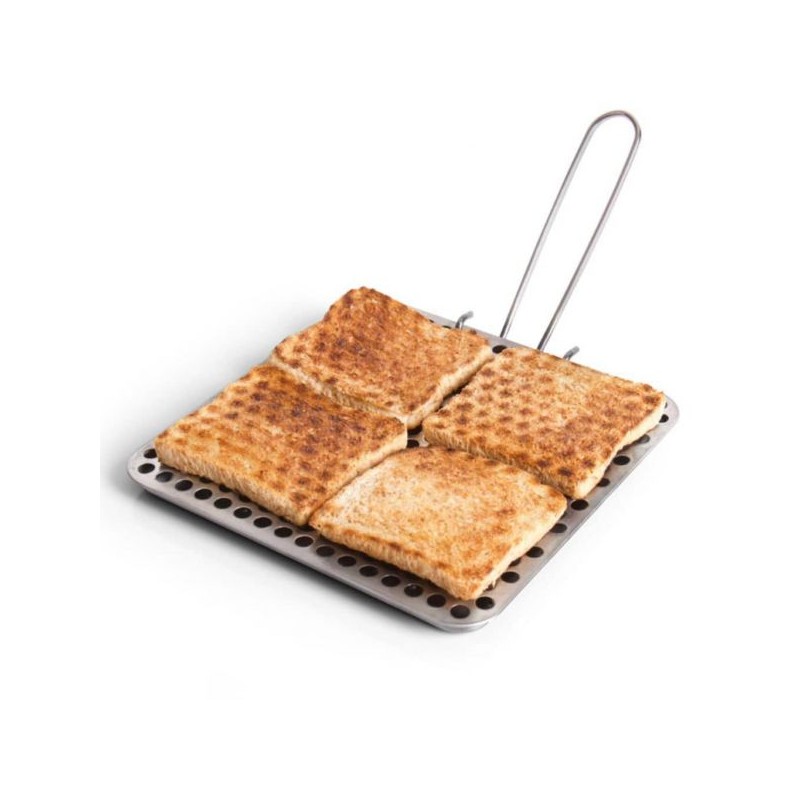 Tostadora de acero inoxidable con asa abatible para cocina de cartucho