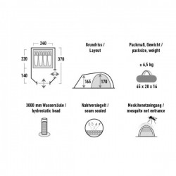 Tienda cúpula High Peak Tessin para 4 personas