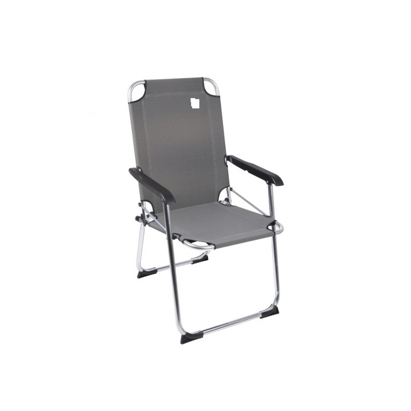 Silla plegable de aluminio para camping gris
