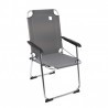 Silla plegable de aluminio para camping gris