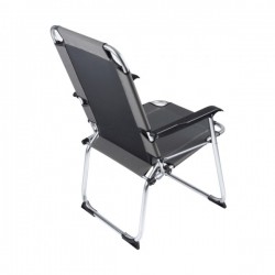 Silla plegable de aluminio para camping gris