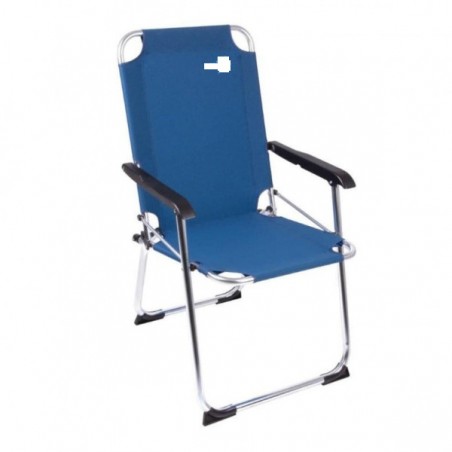 BO-CAMP silla plegable de camping de aluminio azul