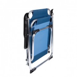 BO-CAMP silla plegable de camping de aluminio azul