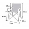 Silla de director Camp4 silla plegable plegable negra