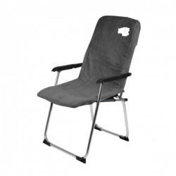 Funda de asiento de felpa para sillas de camping grises