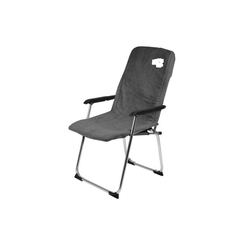 Funda de asiento de felpa para sillas de camping grises