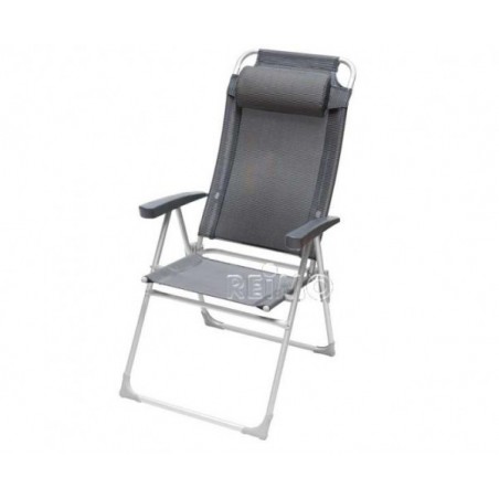 Silla plegable Malaga Compact negro plata