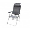 Silla plegable Malaga Compact negro plata