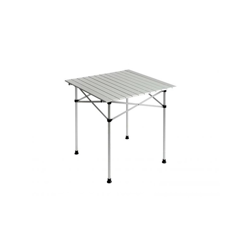 Mesa rodante camping mesa aluminio pequeña 70 x 70 cm