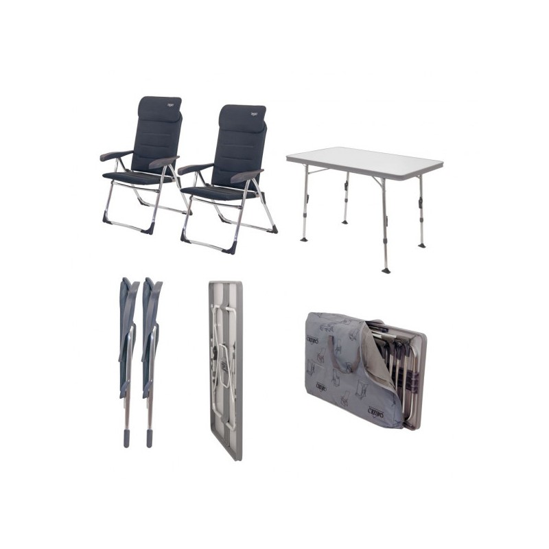 Juego de silla y mesa Crespo Valencia tapizada sin reposapiés