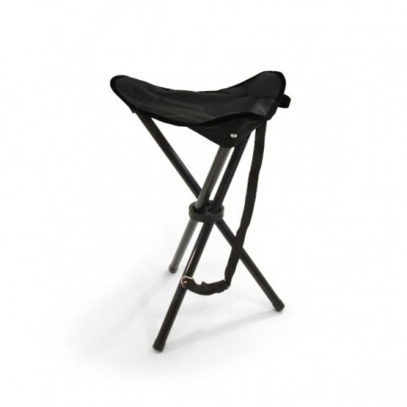 Travelchair taburete de tres patas acero negro