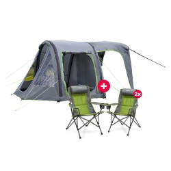 Mega oferta set Berger Touring Easy-L Carpa trasera hinchable trasera VW T5/T6 + 2 sillas plegables Berger Tirana