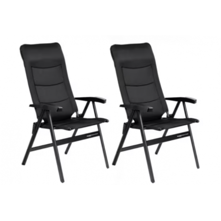 Juego de sillas de camping Westfield Avantgarde Noblesse Grande, negro
