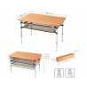 Mesa de camping KingCamp Bamboo Plus, 100x65cm