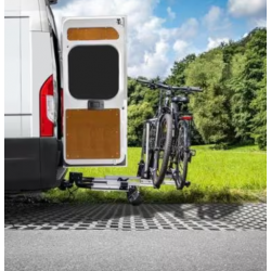 EUFAB SD260 Soporte de acoplamiento para puerta batiente, 60 kg, plateado/negro