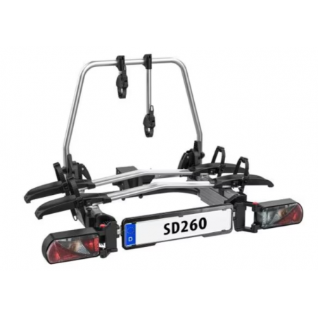 EUFAB SD260 Soporte de acoplamiento para puerta batiente, 60 kg, plateado/negro
