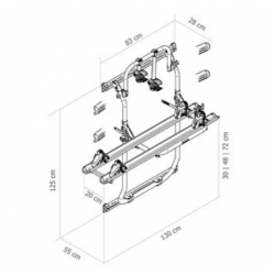 Portabicicletas trasero Thule Elite Van XT para VW Crafter a partir de 2017, negro