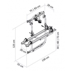 Portabicicletas trasero Thule Elite Van XT para VW Crafter a partir de 2017, negro
