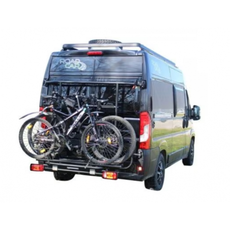 Portabicicletas EuroCarry Adventure Rack para Fiat Ducato del 07/2006, para 2 bicicletas, negro