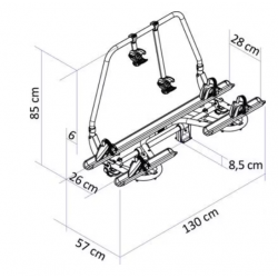 Portabarras de tiro estándar Thule Caravan Superb XT, negro