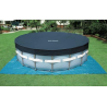 Juego completo de piscina Intex Prism Frame, redonda, incluye bomba de filtración, gris claro, 427x107cm