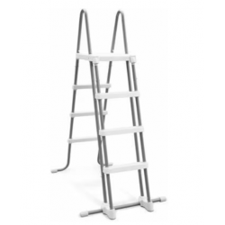 Intex Prism Frame Pool juego completo, rectangular, incl. bomba depuradora + escalera, gris claro, 488x244x107cm