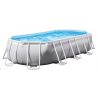 Intex Prism Frame Pool juego completo, ovalada, incl. bomba depuradora, blanco, 610x305x122cm