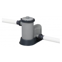 Juego completo de piscina Bestway Power Steel Frame, rectangular, incluye bomba depuradora, gris claro, 549x274x122cm