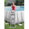Juego completo de piscina Bestway Power Steel Frame, rectangular, incluye bomba depuradora, gris claro, 549x274x122cm