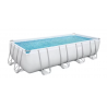 Juego completo de piscina Bestway Power Steel Frame, rectangular, incluye bomba depuradora, gris claro, 549x274x122cm