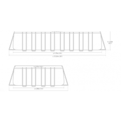Intex Ultra XTR Frame Pool Set Completo, Cuadrada, Incluye Bomba Depuradora de Arena, Antracita, 975x488x132cm
