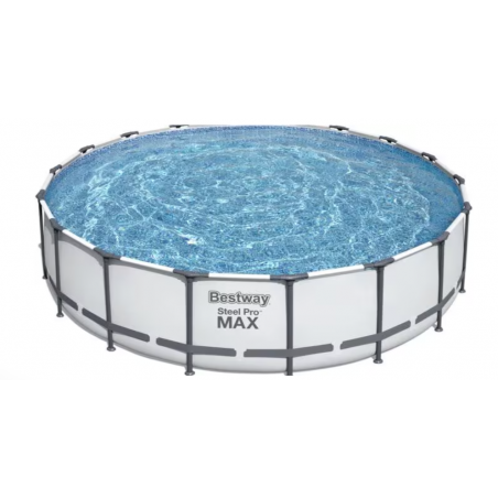 Juego completo Bestway Steel Pro Max Pool, redondo, incluye bomba depuradora, gris claro, 549x122cm