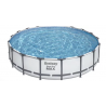 Juego completo Bestway Steel Pro Max Pool, redondo, incluye bomba depuradora, gris claro, 549x122cm
