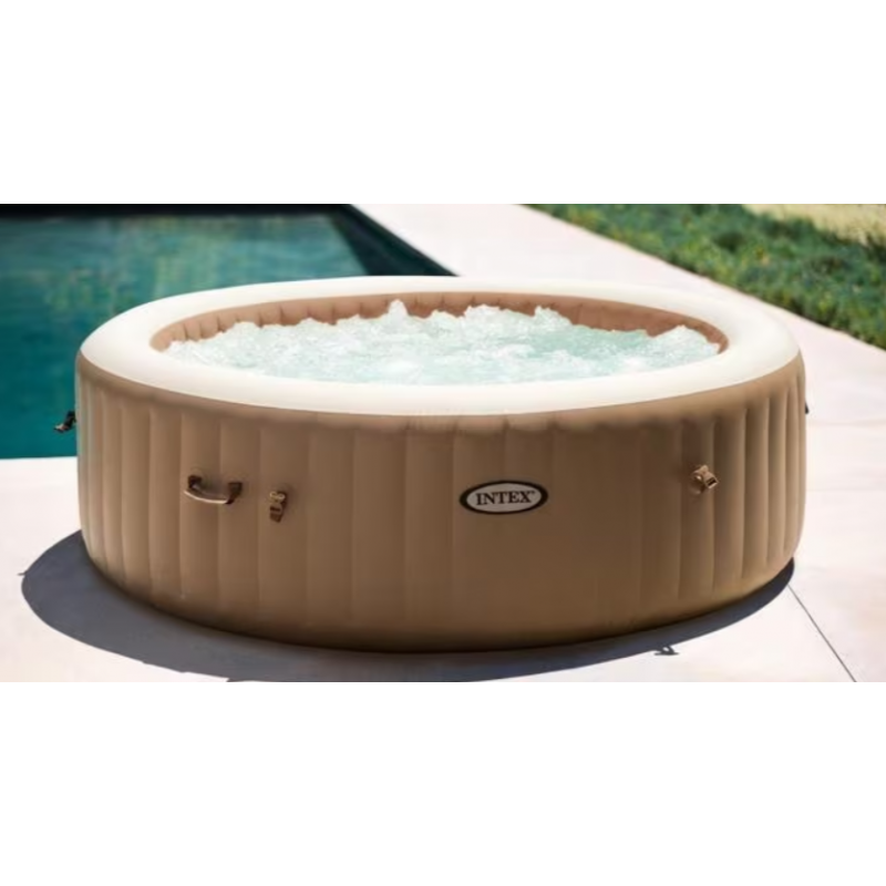Bañera de hidromasaje Intex PureSpa Bubble Therapy, 196x71cm, beige