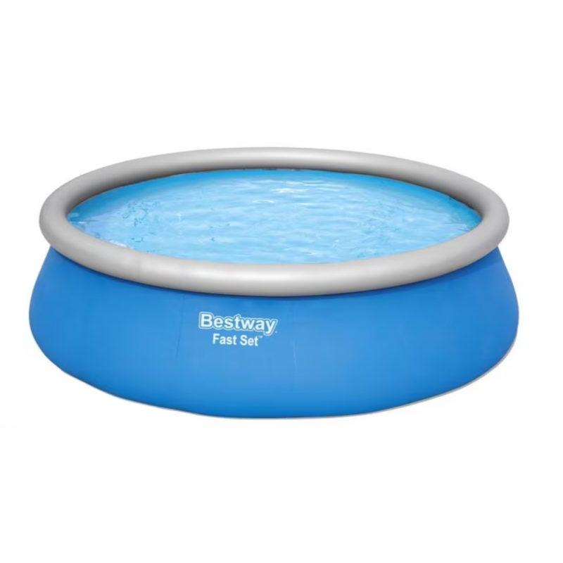 Bestway Fast Set Quick-Up Pool Set, redondo, incluye bomba depuradora + escalera, azul, 457x122cm