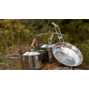 Primus Campfire Juego de ollas de cocina, acero inoxidable, 5 piezas, L