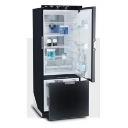 Frigorífico de compresor Vitrifrigo Slim 250 con congelador, 250L, 12/24V, 75W, negro