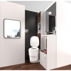 Inodoro Clesana C1 con adaptador en L, blanco