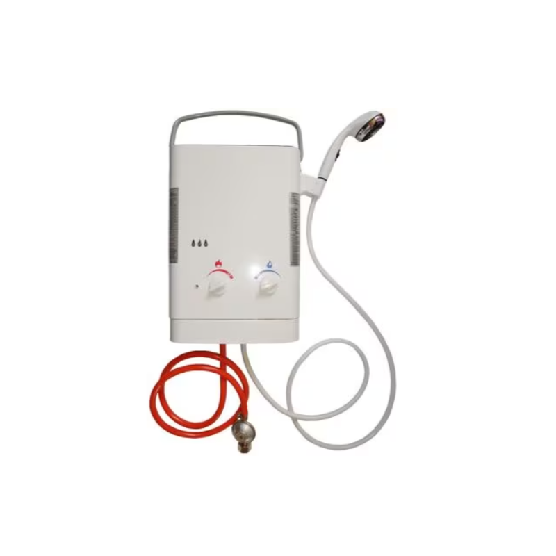 Calentador de agua instantáneo de gas propano para exteriores Eccotemp con ducha de mano, 5 L, 50 mbar